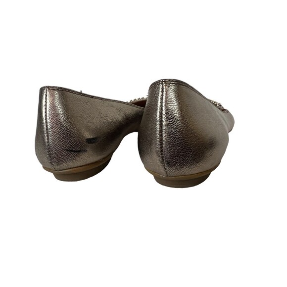 Sofft Women's Ballet Flats Shoes w Chain Strip on Front  Size 7.5  Gold Leather - Picture 6 of 14